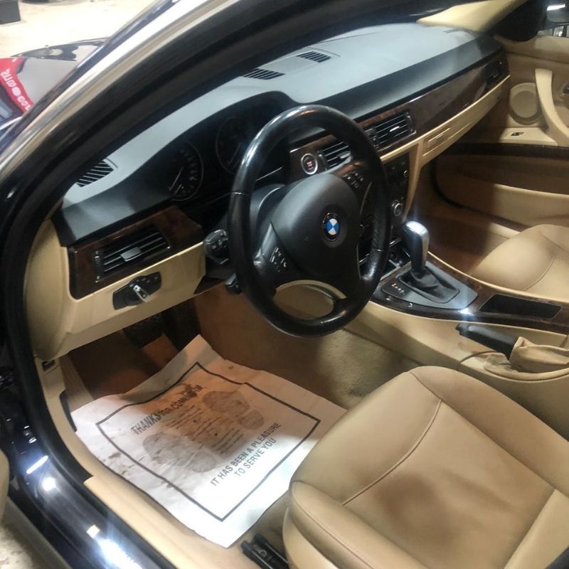 interior bmw car detailing