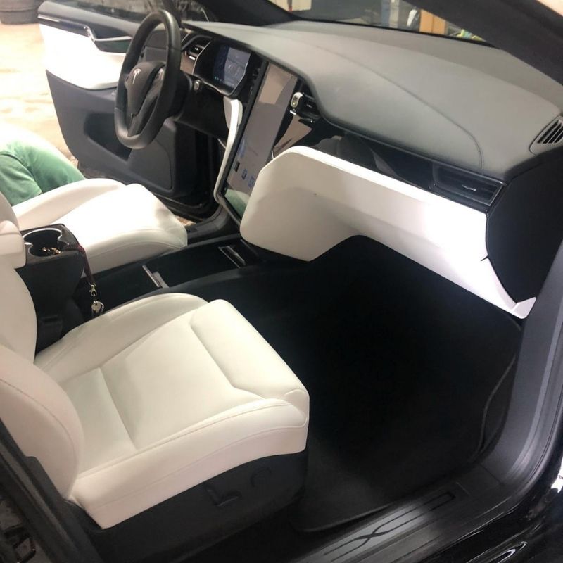 tesla interior cleaning