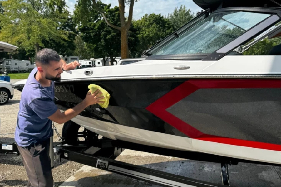 Wash me now Blog images boat cleaning in GTA
